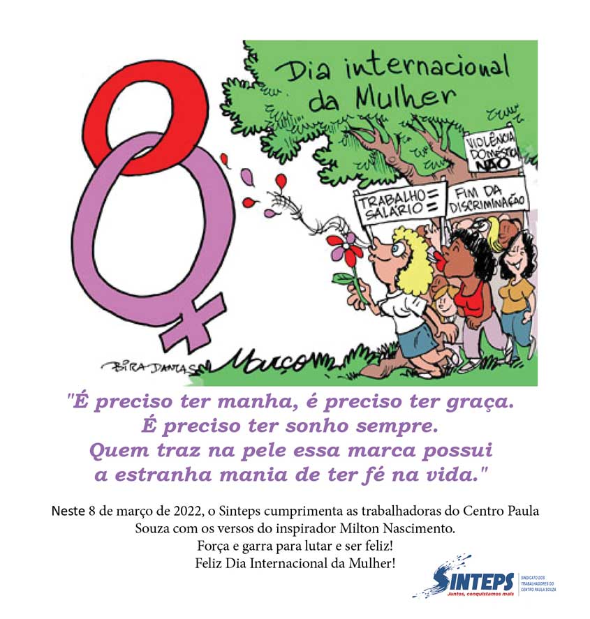 Sinteps parabeniza pelo Dia Internacional da Mulher