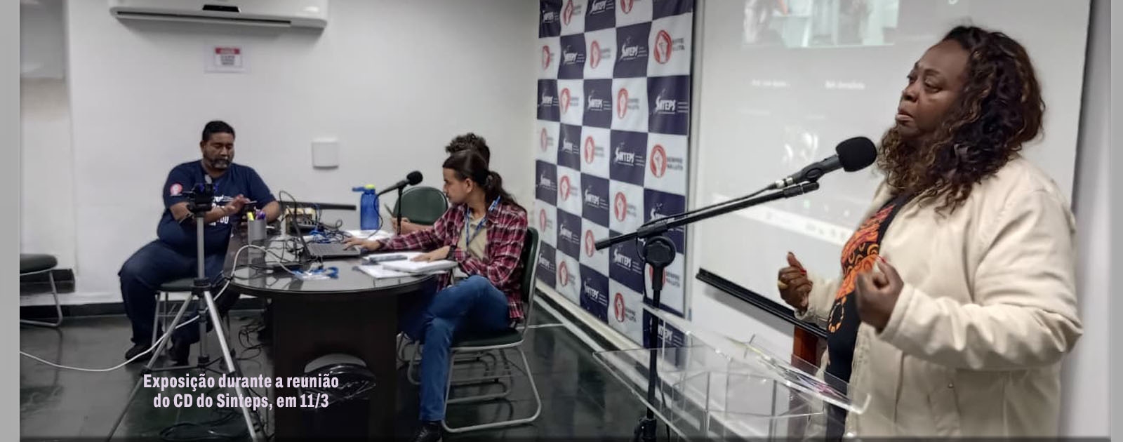 Luta contra a violência de gênero: Sinteps promove exposição e aprova questionamento ao Centro Luta contra a violência de gênero: Sinteps promove exposição e aprova questionamento ao Centro